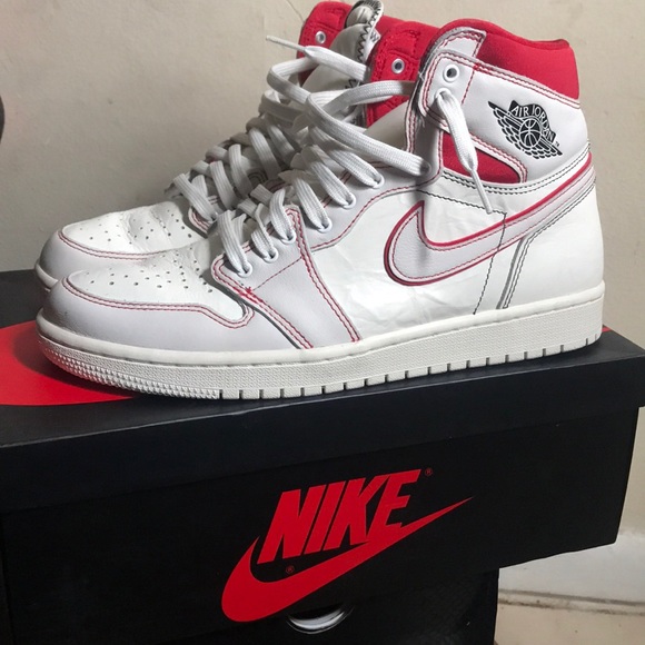 Air Jordan 1s⛽️❤️🤍🔥 Worn few Times Still Fresh - Picture 1 of 8